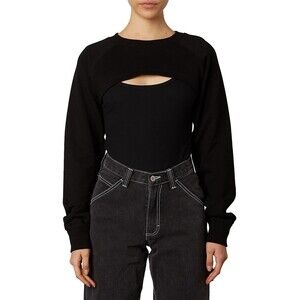 NIA Women's Sweatshirt & tank ribbed jersey tank and Terry, Size L fits slim